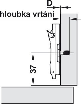 Křížová montážní podložka, Häfele Metalla 510 SM, ocel, s předmontovanými eurošrouby