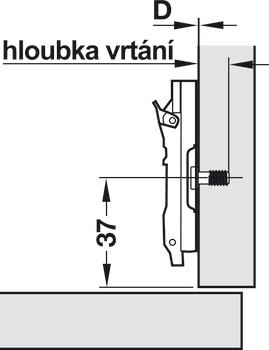 Křížová montážní podložka, Häfele Metalla 510 SM, ocel, se systémem rychlomontáže