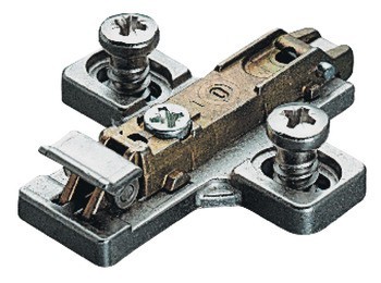 Křížová montážní podložka, Häfele Metalla 510 SM, zinková slitina, s předmontovanými eurošrouby