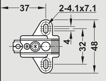 Křížová montážní podložka, Nerez