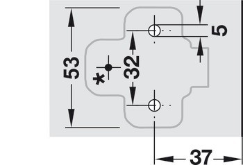 Křížová montážní podložka, Pro modul 95°