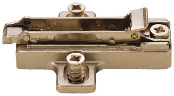 Křížová montážní podložka, Häfele Metalla 510 SM, zinková slitina, s předmontovanými eurošrouby