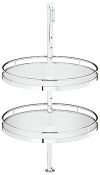 Kruhové otočné kování, nástěnná skříňka, s otočnými policemi, 45° diagonální šikmé dveře