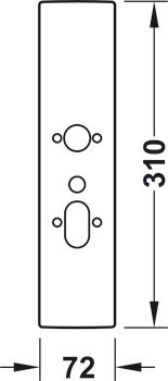 Krycí deska, pro zakrytí vrtaných otvorů