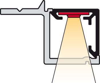 Krycí profil pro soklový profil, Häfele Loox5, profil 5111