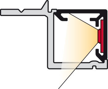 Krycí profil pro soklový profil, Häfele Loox5, profil 5111