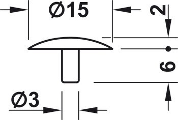 Krytka, K přišroubování se středovým otvorem