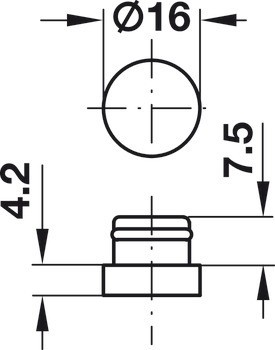 Krytka, pro Häfele Symo EC otočné kličky