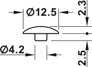 Krytka, Pro šrouby se středovým otvorem 3,0 mm