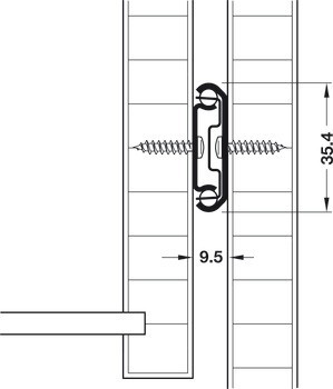 Kuličkové výsuvy, Částečný výsuv, Accuride 2028, nosnost do 60 kg, montáž na bok