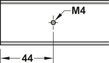 Kuličkové výsuvy, částečný výsuv, oboustranně výsuvné, nosnost do 25 kg, ocel, montáž na bok, výsuvy do drážky