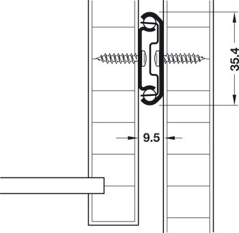 Kuličkové výsuvy, plnovýsuv, Accuride 2026, nosnost do 50 kg, ocel, montáž na bok