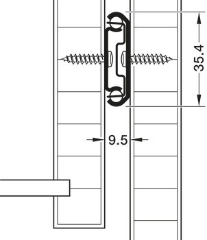 Kuličkové výsuvy, plnovýsuv, Accuride 2026, nosnost do 50 kg, ocel, montáž na bok