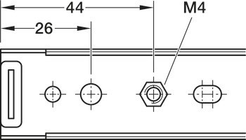 Kuličkové výsuvy, plnovýsuv, Accuride 2642, nosnost do 45 kg, ocel, montáž na bok, výsuvy do drážky