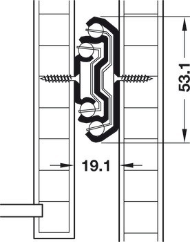 Kuličkové výsuvy, plnovýsuv, Accuride 5321 Ds, nosnost do 160 kg, montáž na bok