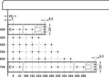Kuličkové výsuvy, plnovýsuv, Accuride 5417 Ec, nosnost do 55 kg, ocel, montáž na bok