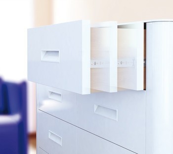 Kuličkové výsuvy, plnovýsuv, Accuride 5417 Ec, nosnost do 55 kg, ocel, montáž na bok