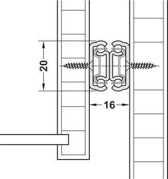 Kuličkové výsuvy, Plnovýsuv, Accuride DZ 2431, nosnost do 20 kg, ocel, montáž na bok