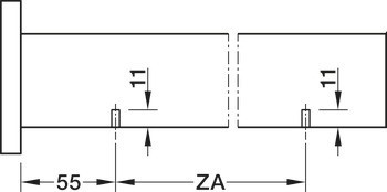 Kuličkové výsuvy, plnovýsuv, nosnost až 119 kg, ocel, montáž na čep