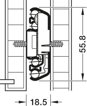 Kuličkový výsuv, plnovýsuv, nosnost do 129 kg, ocel