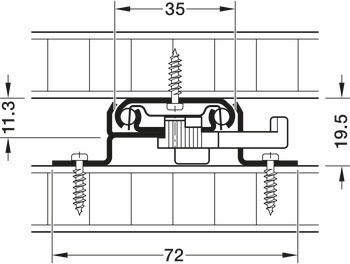 Kuličkový výsuv, policové a zásuvkové výsuvy, částečný výsuv