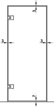 Kyvný pružinový závěs, Dorma Glas, pro kyvný pružinový závěs, stěna ke sklu