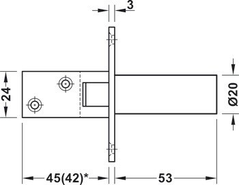 Kyvný pružinový závěs, pro bezfalcové vnitřní dveře, Startec