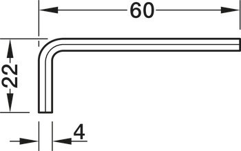 L tvar, ocel, pozink