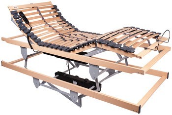 Lamelový rošt, Sanomatic-Komfort, s elektricky nastavitelnou hlavovou a nožní částí a nastavením výšky