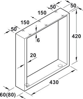 Rám nohy pro lavici, k přišroubování