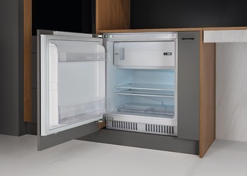 Lednice s mrazákem pod linku, Häfele Assedo RUF12S82a, Objem lednice: 95 litrů, objem mrazáku: 16 litrů