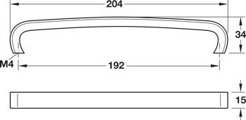 Madlo, Häfele Déco H1330, zinková slitina