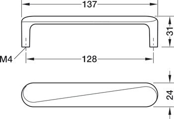 Madlo, Häfele Déco H2390, zinková slitina