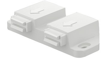 Magnetická záskočka dveří, přídržná síla 2,5 kg, k přišroubování, pro 2křídlé skleněné dveře