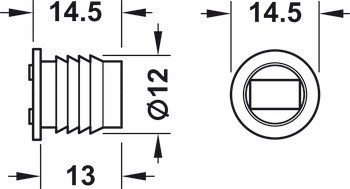 Magnetická záskočka, Přídržná síla 1,4 kg, pro otvor 12 mm