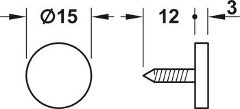 Magnetická záskočka, přídržná síla 3,0–4,0 kg, k nalisování, kulatá