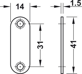 Magnetická záskočka, přídržná síla 3,5/8 kg, k nacvaknutí do těla
