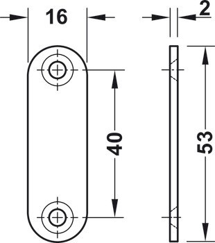 Magnetická záskočka, přídržná síla 4,0-8,0 kg, pro zápustnou montáž, hranatá