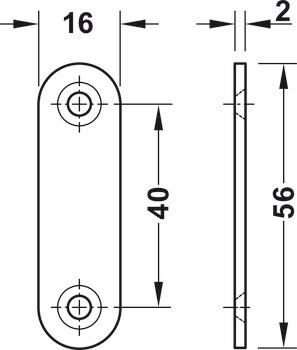 Magnetická záskočka, přídržná síla 4,0 kg, k přišroubování, hranatá