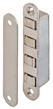 Magnetická záskočka, přídržná síla 4,0 kg, pro zápustnou montáž, hranatá