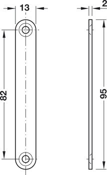 Magnetická záskočka, přídržná síla 8,0 kg, k přišroubování, hranatá