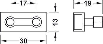Magnetický adaptér, Svislý, pro použití pod stolovou desku