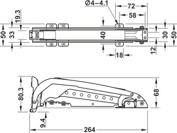 Mechanismus otevírání dveří, Swingfront 17 FB, pro dřevěné dveře