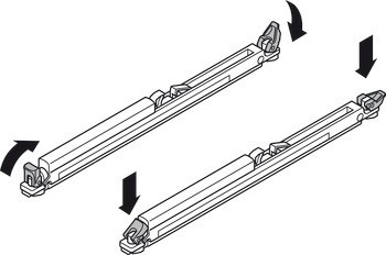 Mechanismus tlumeného dotahu, pro Häfele Slido F-Line44 80A