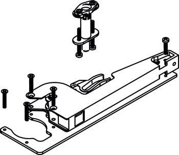Mechanismus tlumeného dotahu, Pro Häfele Utensio St10 Plus Glide Corner půlkruhové otočné kování do rohové skříňky