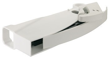 Mechanismus tlumeného dotahu, Půlkruhové otočné kování do rohové skříňky Kesseböhmer LeMans