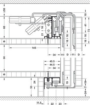 Mechanismus tlumeného dotahu, Slido F-Line43 70A