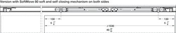 Mechanismus tlumeného dotahu, SoftMove 80 pro Hawa Junior 80