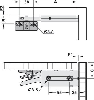 Mechanismus tlumeného zavírání pro dveře a záskočka, Pro plně naložené, polonaložené a vložené dveře