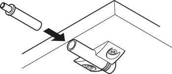 Mechanismus tlumeného zavírání pro dveře, k nasunutí do těla adaptéru nebo vrtaného otvoru